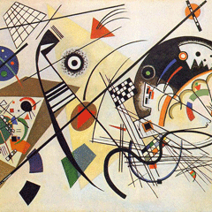 reproductie Transverse line van Kandinsky